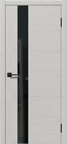 картинка Дверное полотно остекленное ПВХ Атлант Ясень снежный (ст.черное), 800мм от магазина ТНП