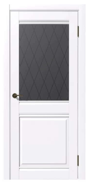 картинка Дверное полотно остекленное Омега Ромб Софт тач(white) 800мм от магазина ТНП