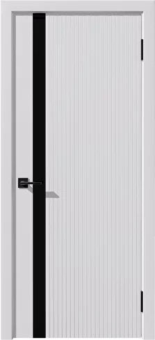 картинка Дверное полотно остекленное Степс Софт тач (white), ст.черное, 600мм от магазина ТНП