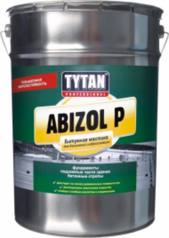 картинка Мастика битумная для бесшовной гидроизоляции TYTAN ABIZOL Р (18кг) от магазина ТНП