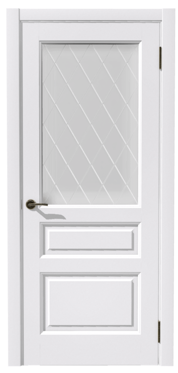 картинка Дверное полотно остекленное ПиАно-2 (ст.Ромб) Софт тач(white), 700мм от магазина ТНП