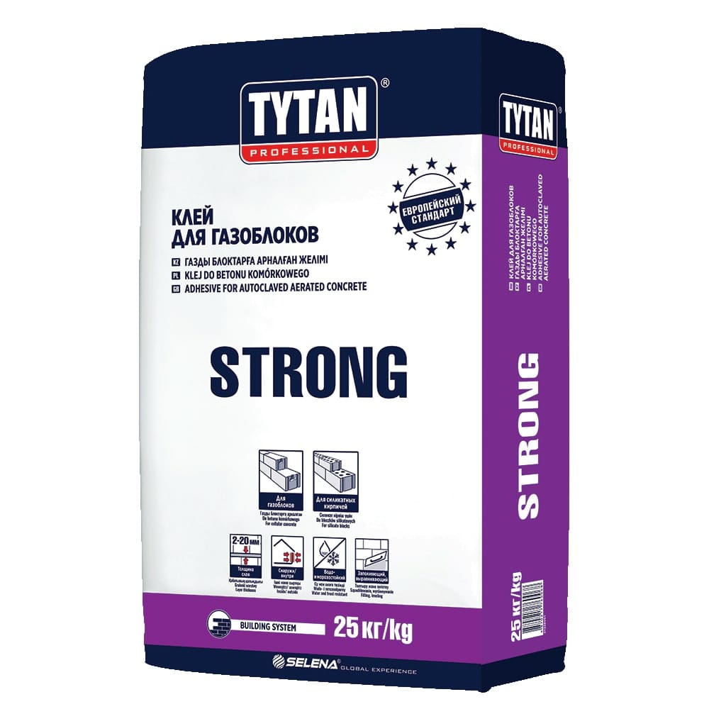 картинка TYTAN STRONG BS13 клей для газоблоков (25кг) от магазина ТНП