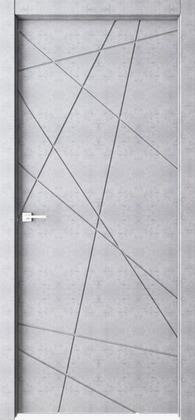 картинка LINE 01 полотно дверное ПВХ 600 бетон светлый от магазина ТНП