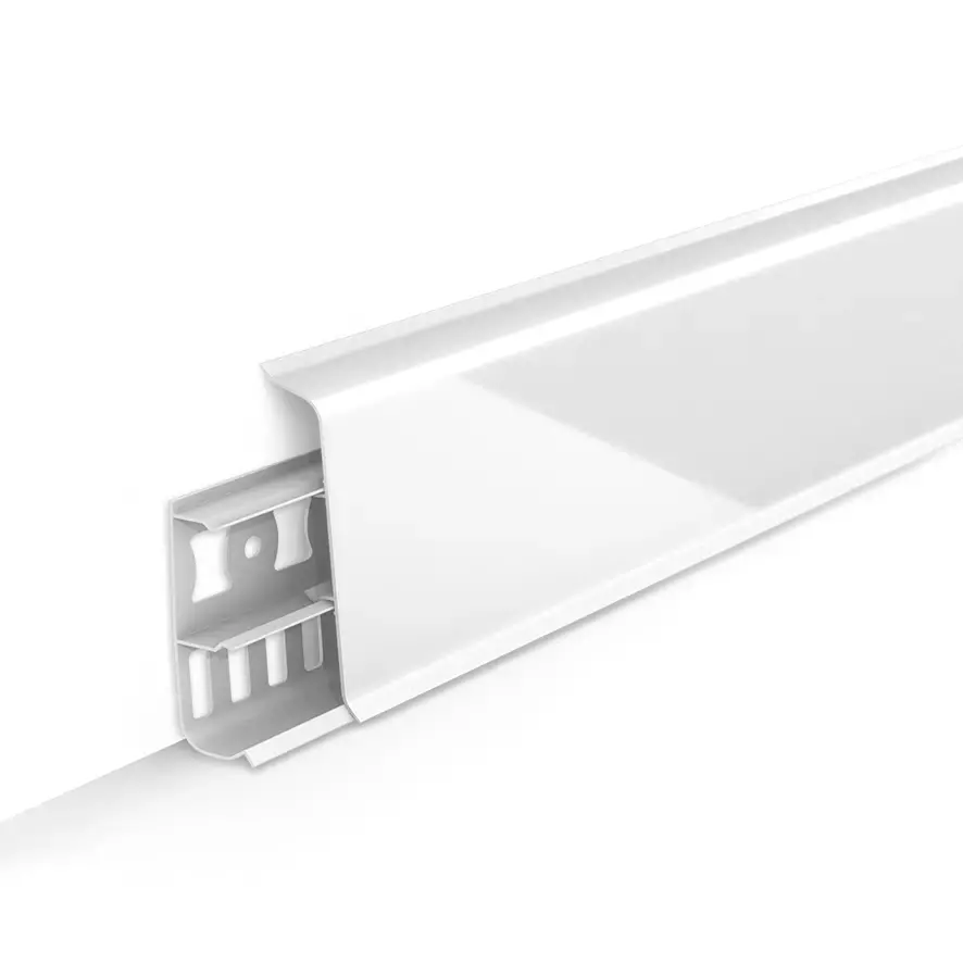 картинка Плинтус напольный 70мм 2,2м "Деконика", 001-0 Белый Глянцевый от магазина ТНП
