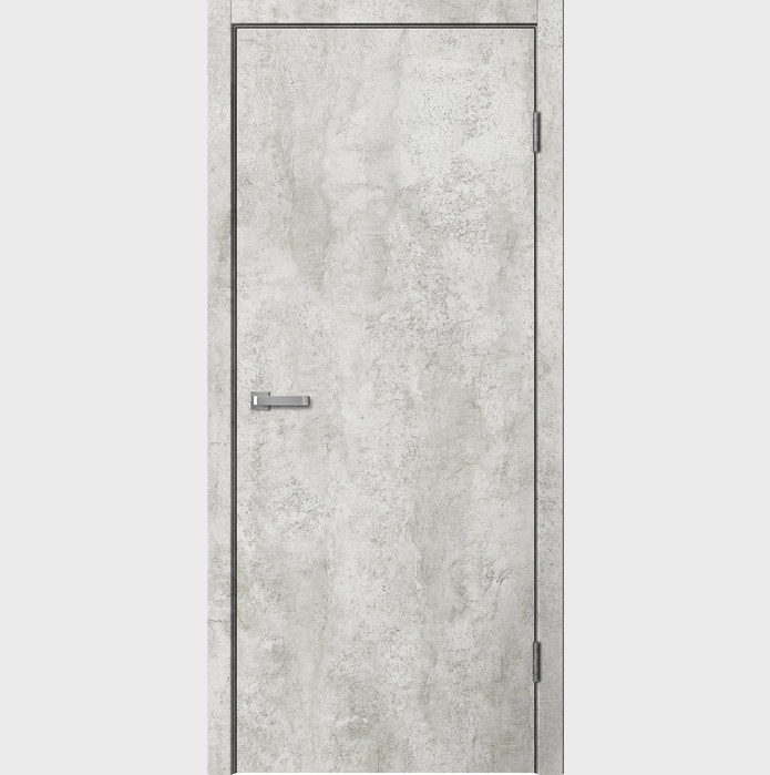 картинка Гладкое Полотно дверное глухое 800х2000 цемент светлый (ЧЕРНАЯ КРОМКА) от магазина ТНП