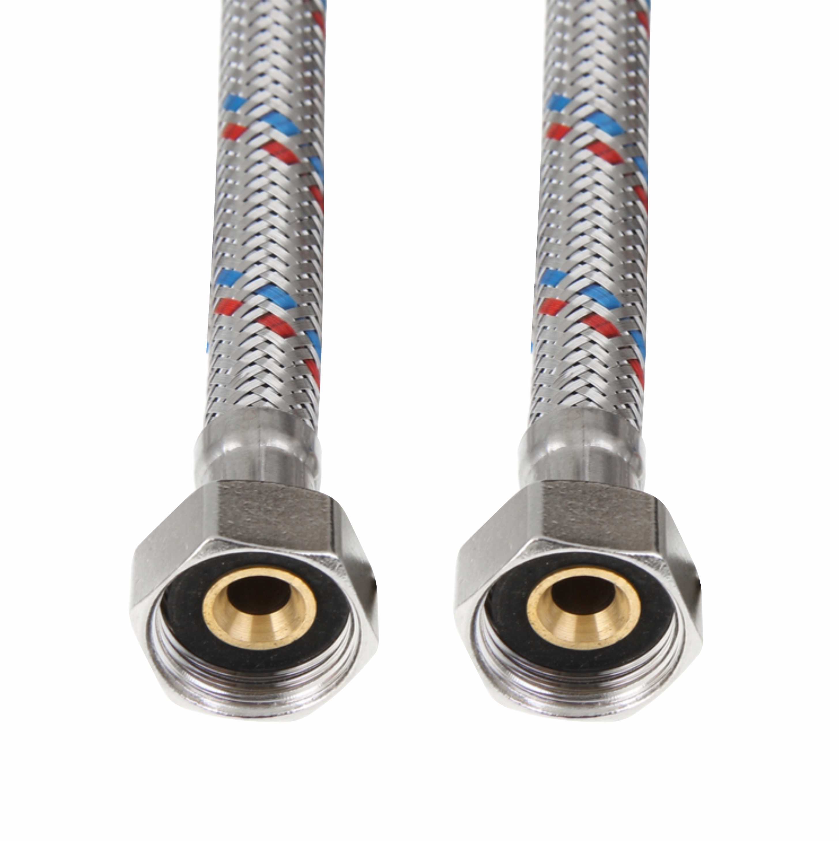 подводка к смесителю гибк. подводка гибкая для воды н1/2-н1/2 l=0. гибкая вставка штуцер-гайка, 1 1/2"-2" l=600мм. подводка с 2 кольцами. подводка для воды г/г 1/2 20см.