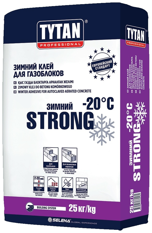 картинка TYTAN STRONG BS13 клей для газоблоков зимний (25кг) от магазина ТНП