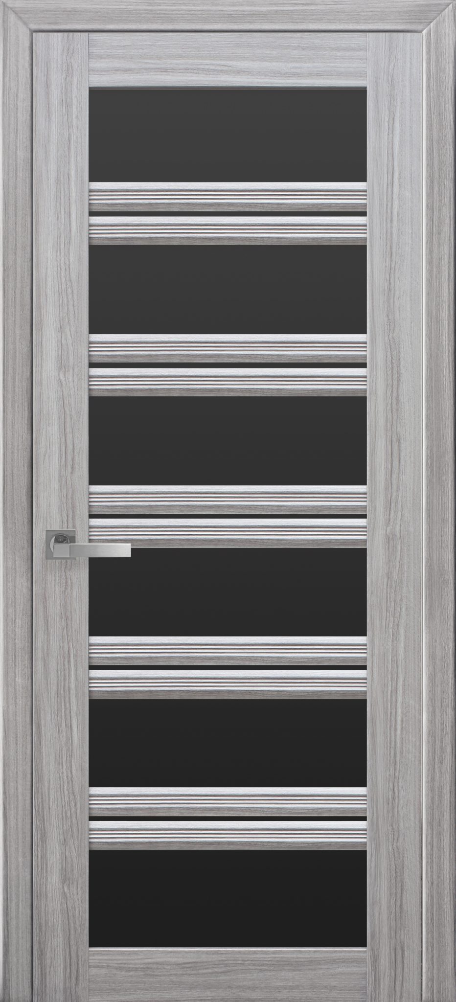 картинка Дверное полотно МДФ Smart Итальяно Ven С2-7perA(серебро) +BLK (2000x700x40 мм) от магазина ТНП