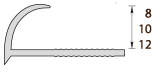 картинка Профиль наружный для плитки 10мм 2,5м "Деконика", 005-0 Серый Глянцевый от магазина ТНП