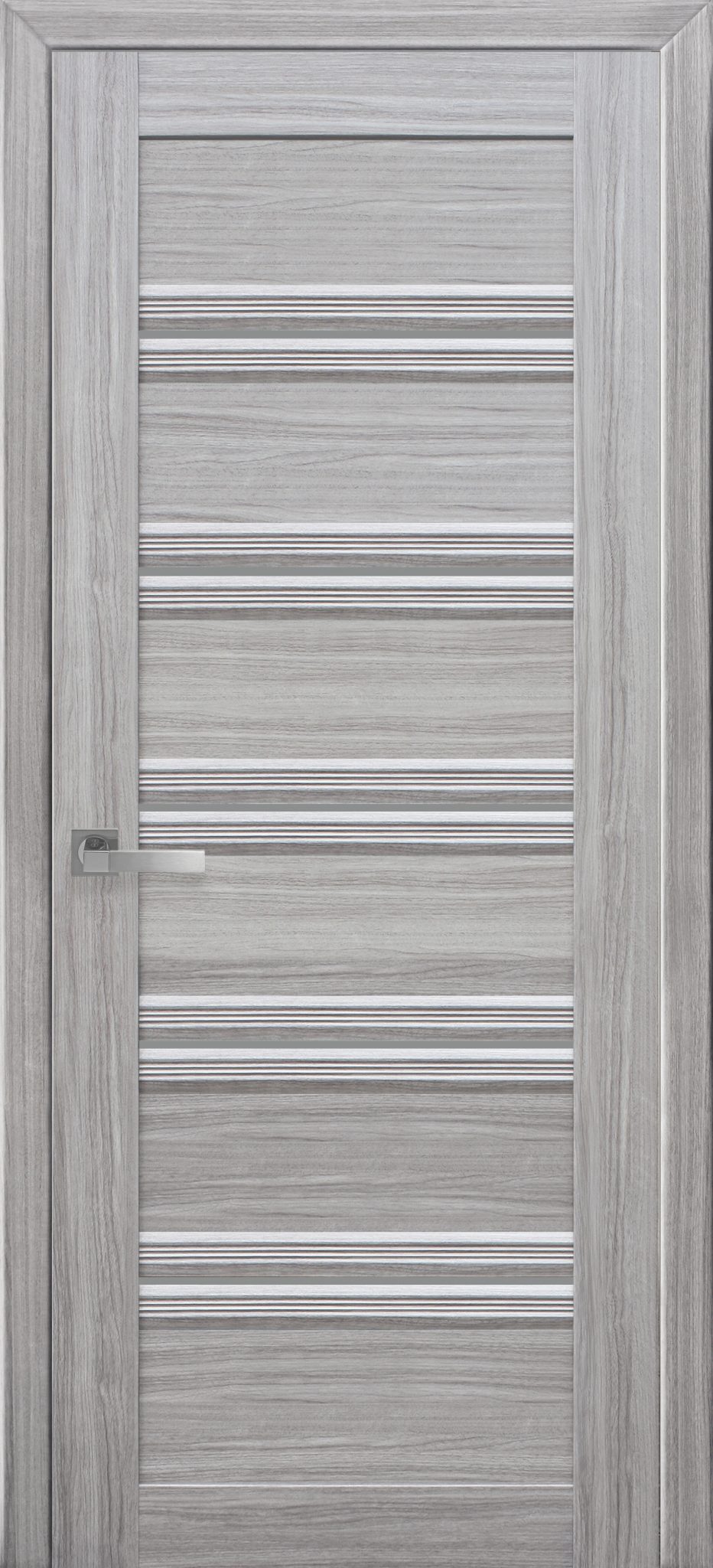 картинка Дверное полотно МДФ Smart Итальяно Ven С1-6perA(серебро) +BLK (2000x600x40 мм) от магазина ТНП