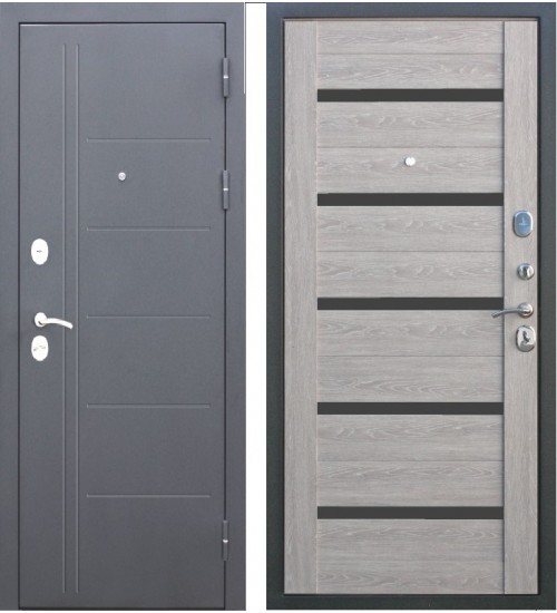 картинка Дверь мет. 10 см Троя Серебро Дымчатый дуб (960мм) левая (Кале) от магазина ТНП