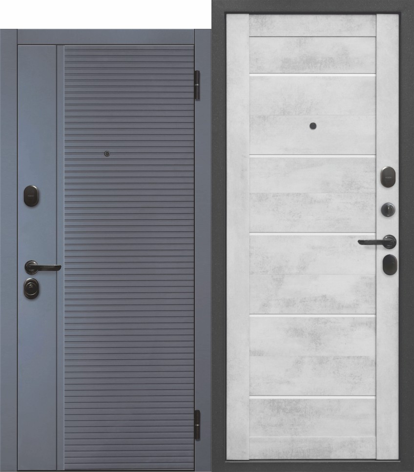 картинка Дверь мет. 7,5 см Бостон Бетон снежный Царга (860мм) правая/ФТ от магазина ТНП