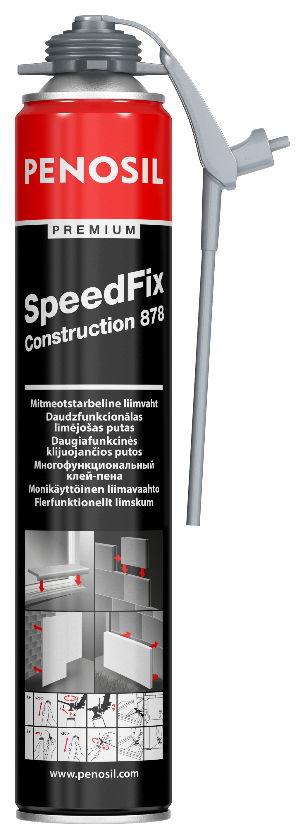 картинка Penosil Premium SpeedFix Montage All Season многоцелевая клей-пена 750 ml от магазина ТНП