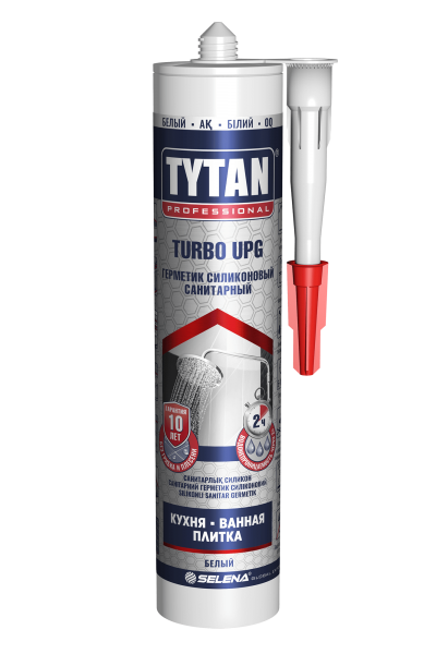 картинка Tytan Professional герметик силиконовый санитарный UPG TURBO белый, 280 мл от магазина ТНП