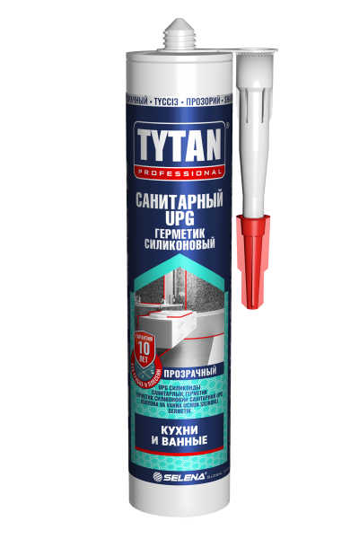 картинка Tytan Professional герметик силиконовый санитарный UPG TURBO прозрачный, 280 мл от магазина ТНП