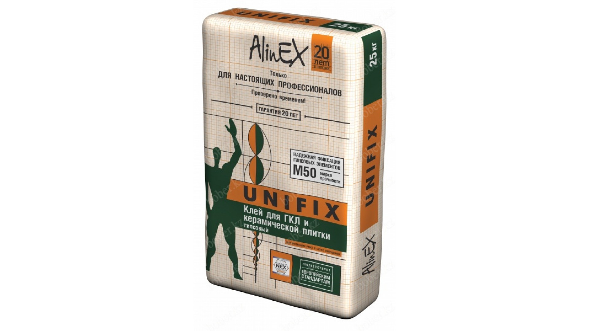картинка Клей AlinEX UNIFIX, 25кг (для ГКЛ) от магазина ТНП