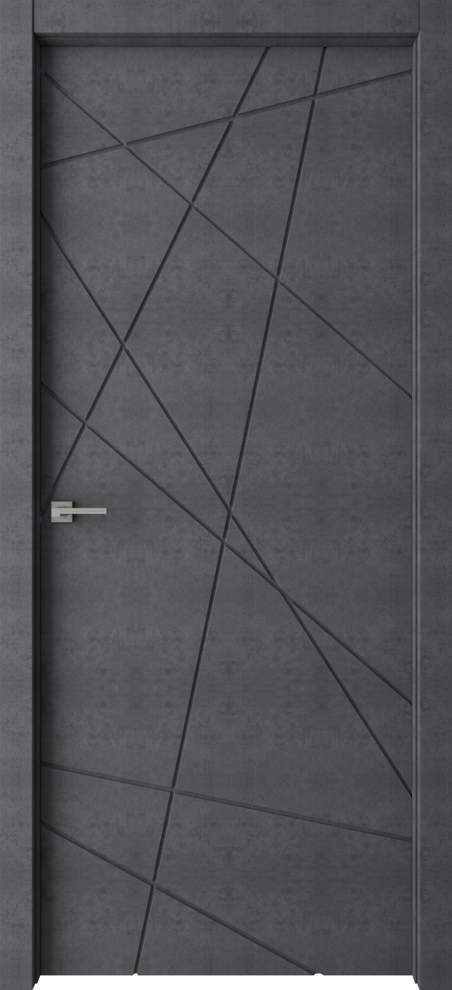 картинка LINE 01 полотно дверное ПВХ 700 бетон темный от магазина ТНП