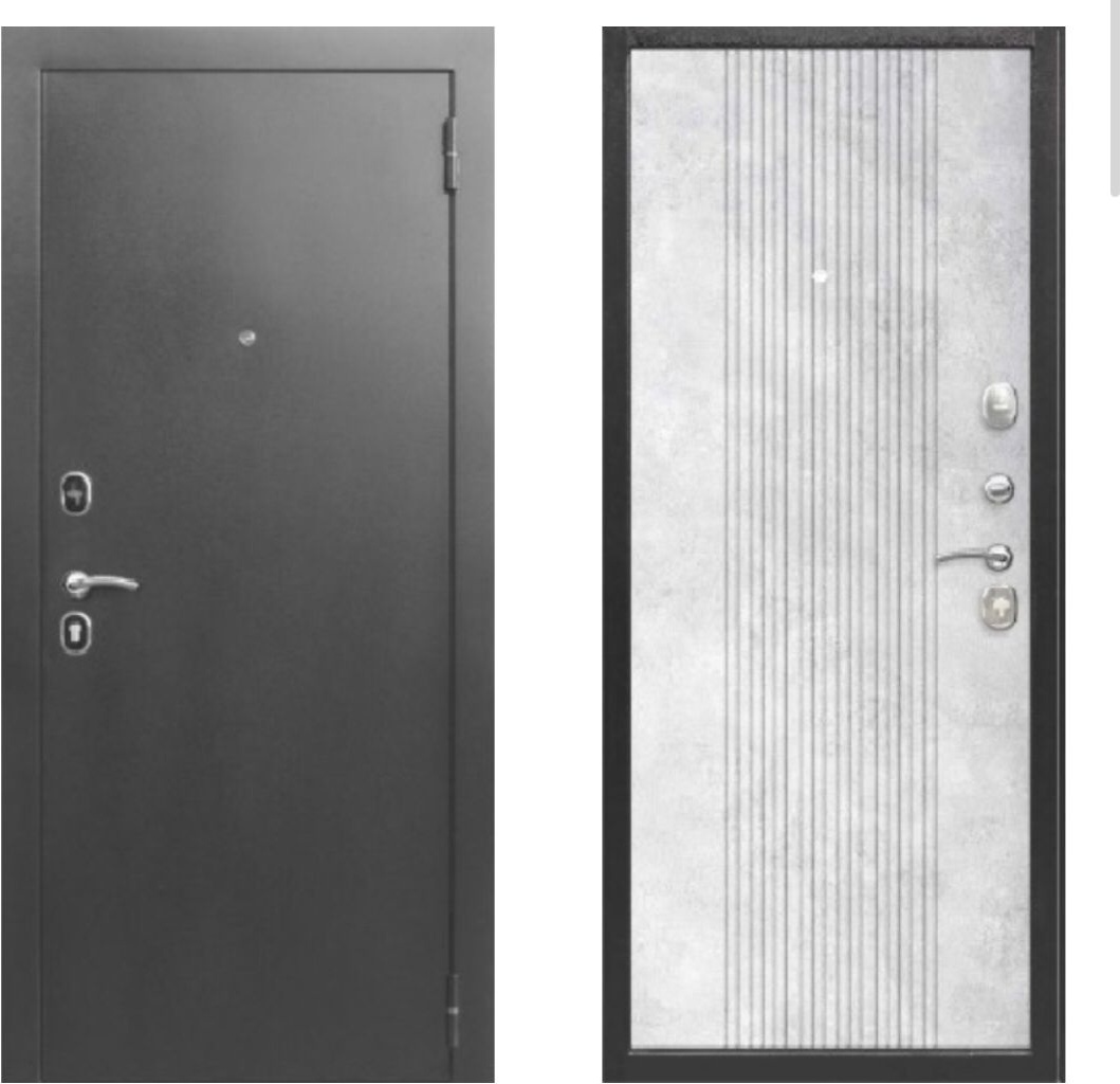 картинка Дверь мет. Nova Серебро Бетон снежный (860мм) левая от магазина ТНП
