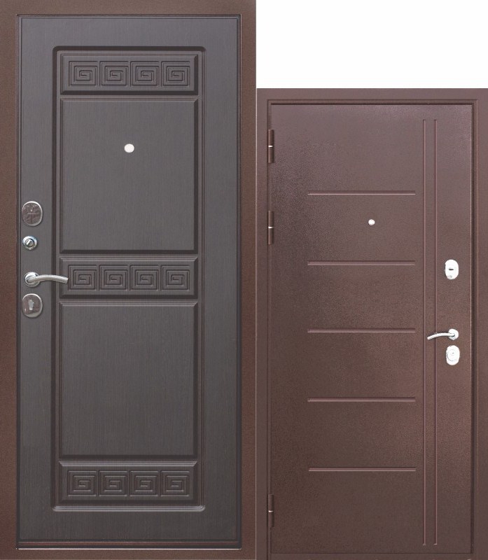 картинка Дверь мет. 10 см Троя медный антик Венге (860мм) левая от магазина ТНП