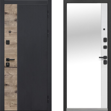 картинка Дверь мет. Luxor 2МДФ Дуб Вертикаль (860мм) левая/ ФТ от магазина ТНП