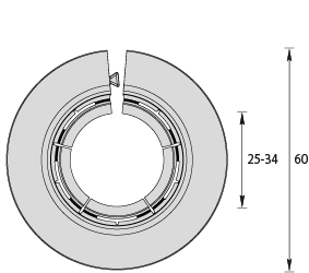 картинка Обвод универсальный для труб Ф25-34мм "Идеал" (2шт. во флоупак), 415 Дуб палена от магазина ТНП
