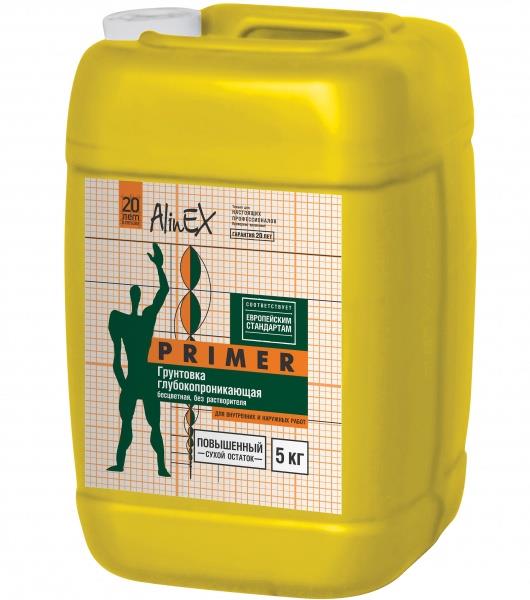 картинка Грунтовка Alinex PRIMER, 5 кг (для стен и потолков, полимерная) от магазина ТНП