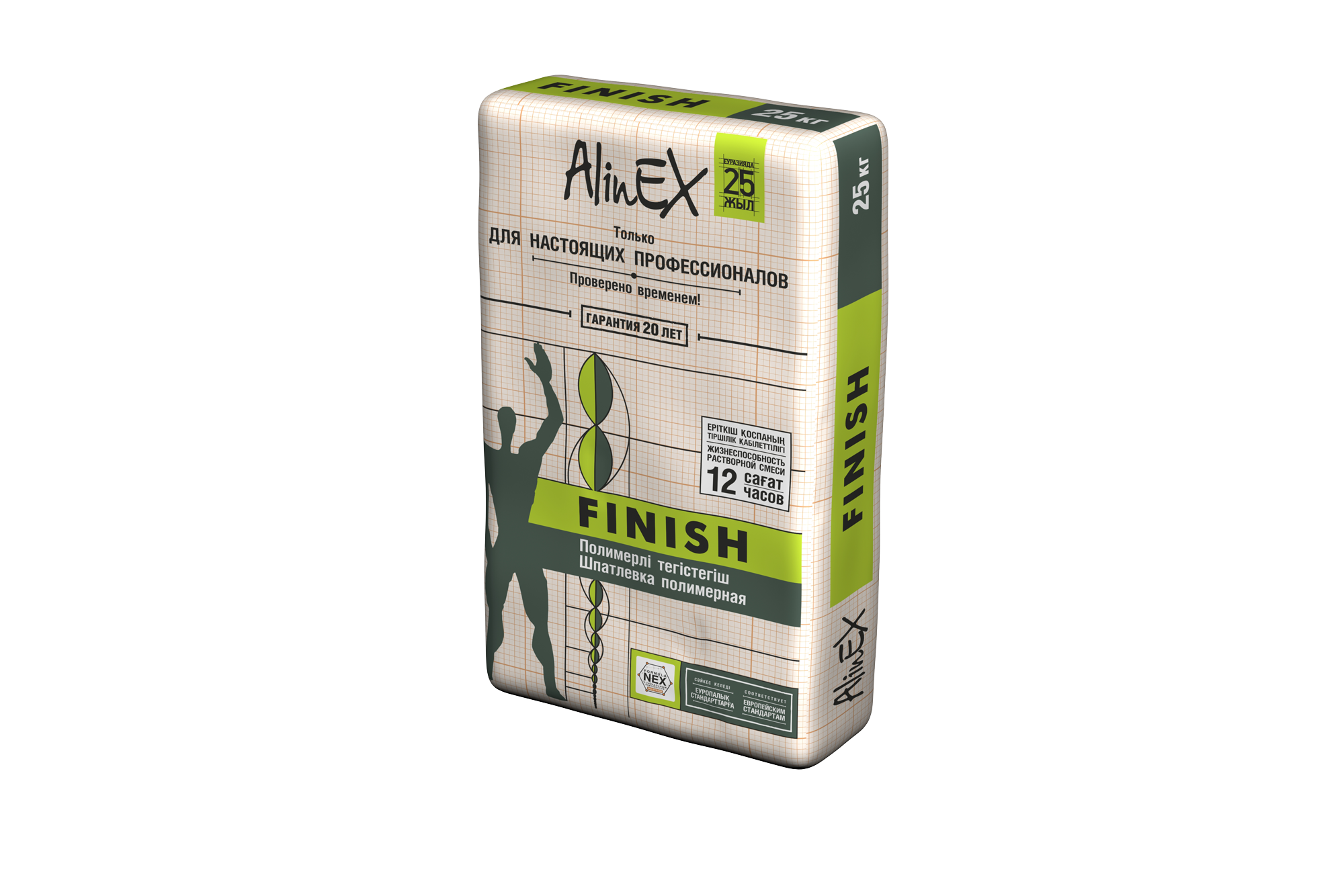 картинка Шпатлевка AlinEX FINISH, 25кг (полимерная, полимерная) от магазина ТНП