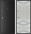 картинка Блок дверной стальной МЕГИ 60 СКИН Классик, серебро на черном, левый, фурн. хром, 870х2050 от магазина ТНП