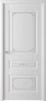 картинка Каскад Премиум ДГ белый ясень + патина серебро (лайт) 70*200 дверь межкомнатная от магазина ТНП