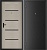картинка Блок дверной стальной 50 Строй Скин Царга, серебро на черном, левый, вн. панель белый ясень, 850 от магазина ТНП
