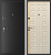 картинка Блок дверной стальной Меги 60, серебро на черном, левый, внутр. панель беленый дуб фрезер №86, 870* от магазина ТНП