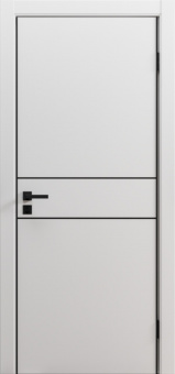 картинка Line Молдинг 2 софт белый гладкий 60*200 (AL- black) Дверь межкомнатная от магазина ТНП