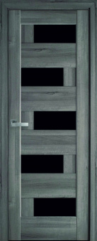 картинка Дверное полотно МДФ PVC DeLuxe Nostra P8asbch-BLK (2000x800x40mm) от магазина ТНП