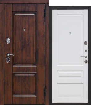 картинка Дверь мет. 9,5 см Вена Винорит Патина мдф/мдф Белый матовый (860мм) правая от магазина ТНП