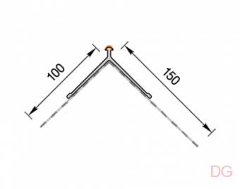 картинка ЕвроУгол штукатурный 4мм с сеткой 100х150мм 3,0м "Идеал" от магазина ТНП