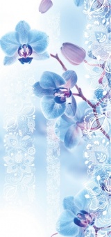 картинка Панель ПВХ СП-Пласт Орхидея голубая 2700*250*5 от магазина ТНП