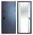 картинка Дверь мет. STRONG GREY 1004 МДФ/ЗЕРКАЛО Бетон светлый (2050*960*100 L) от магазина ТНП