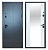 картинка Дверь мет. STRONG GREY 1002 МДФ/ЗЕРКАЛО Белый (2050*860*100 L) от магазина ТНП