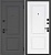картинка Блок дверной стальной МЕГИ 75 МДФ/МДФ 2,черн муар,правый,внутр.пан белый ясень фрезер №64, 870*2050 от магазина ТНП